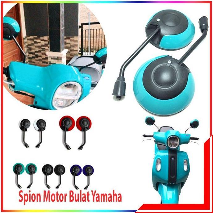 Spion Motor Bulat Yamaha Fazzio Fino - Kaca Spion Motor Yamaha Model Bulat