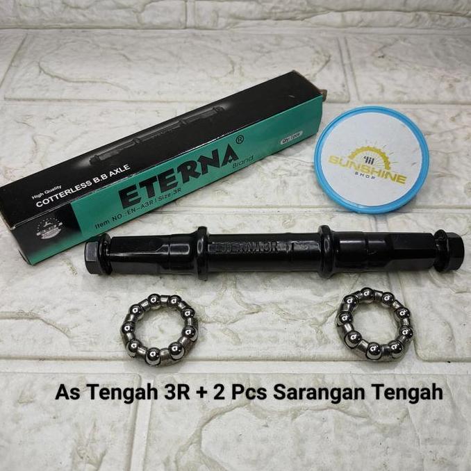 As Tengah BB Kotak Axle Mur Samping ETERNA 3R Crank Gear Piringan Sepeda MTB Federal Lipat Seli CTB