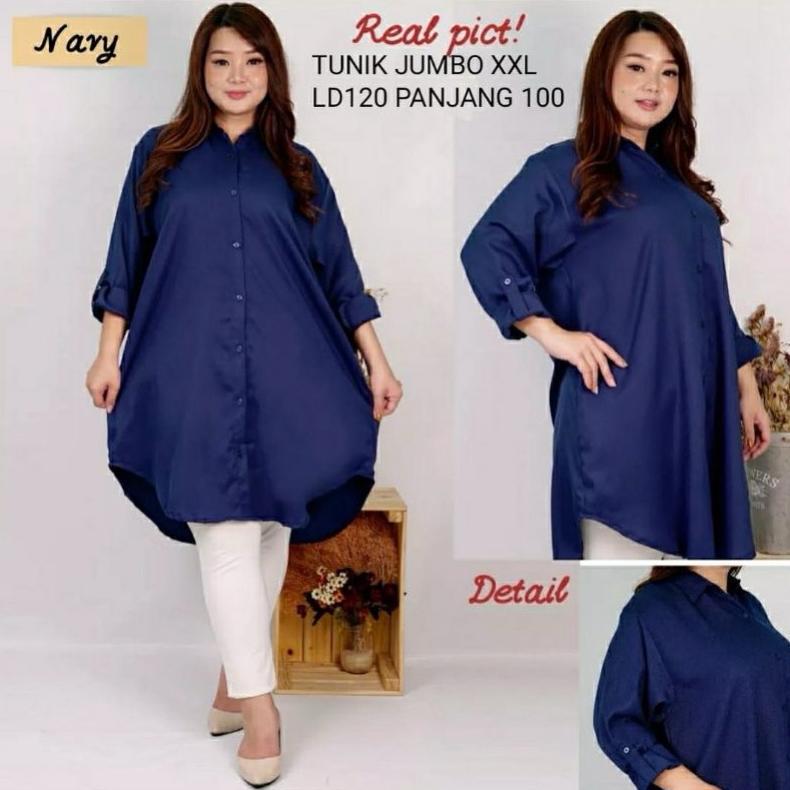 FLASH SALE TUNIK JUMBO FISA ATASAN WANITA TUNIK HIJAB LD120 MUSLIMAH BUMIL BUSUI&FRIENDLY COD