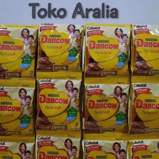 Gyunyu- Susu Bubuk Dancow Coklat Sachet Renceng 10X27Gr / Susu Dancow Fortigro