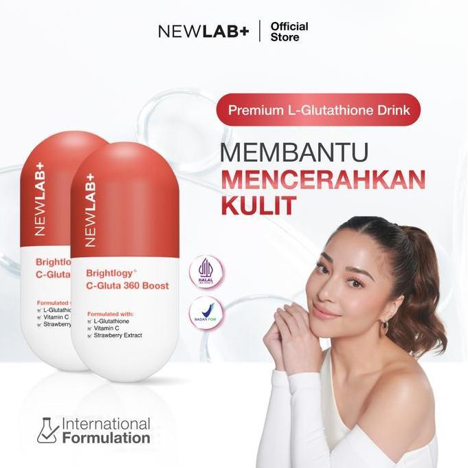 Foirfe- Newlab Brightlogy C-Gluta 360 Boost | Suplemen Glutathione | Minuman Glutathione Bpom | Glut