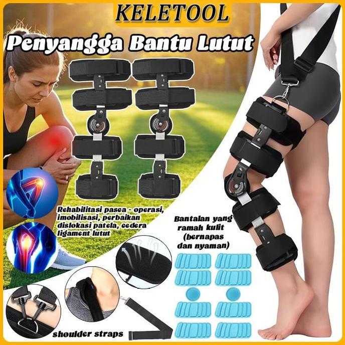 MORIFOYU Penjepit Lutut Berengsel dengan Stabilizer Orthosis Tali Bahu untuk  Stabilizer Penopang Or