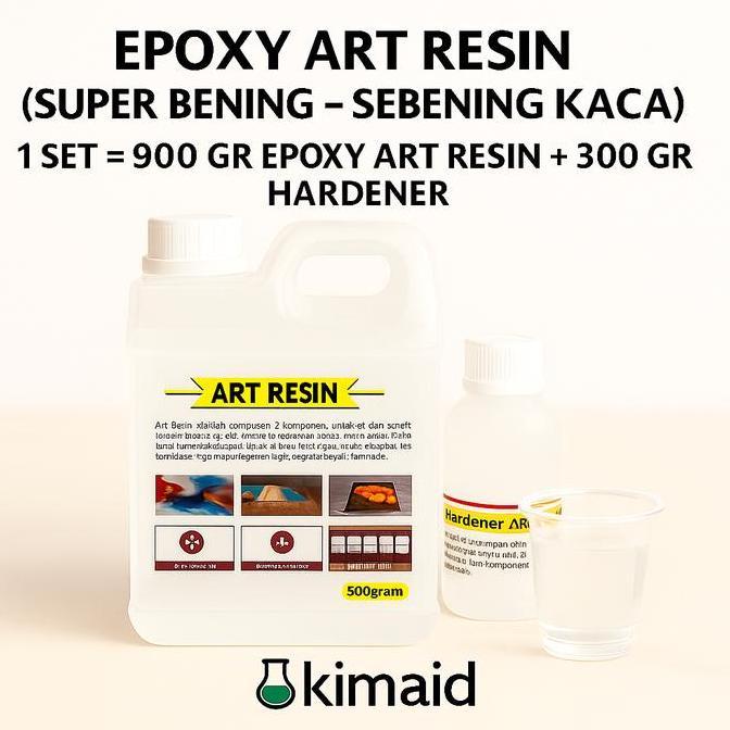 Colore- Epoxy Art Resin 1.2 Kg - Epoxy Resin Bening - Kerajinan Tangan