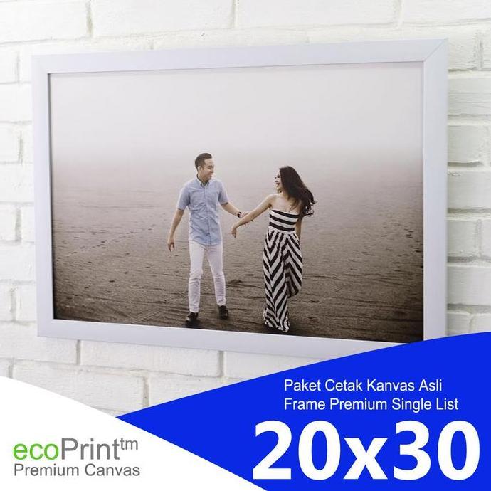Presa- Paket Cetak Foto Kanvas Dan Bingkai Frame Ukuran 20X30 A4 10R 8R Ssl
