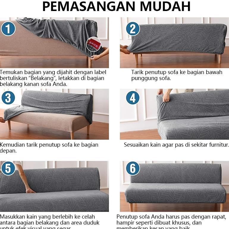 Sarung Sofa Waterproof Elastis Anti Air & Anti Noda | Cover Sofa Stretch Mudah Dipasang | Penutup So