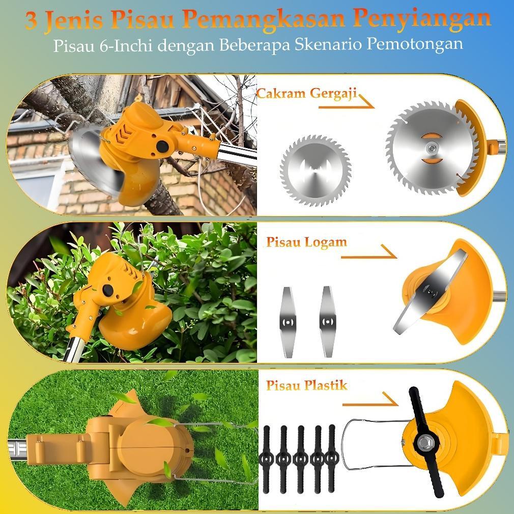 Teknologi Jerman 6000 R/Min Alat Potong Rumput Mesin Rumput Baterai Alat Pemotong Rumput Mesin Pemot