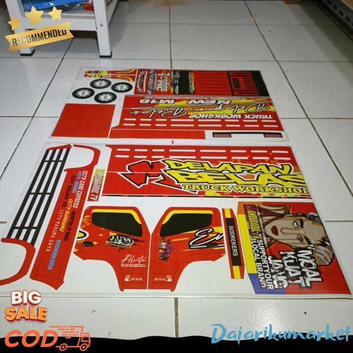 Stiker Miniatur Truk Oleng Panjang 48Cm