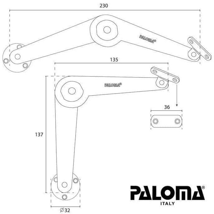 Engsel Salon Penahan Jendela Paloma Wsp 512 (9")
