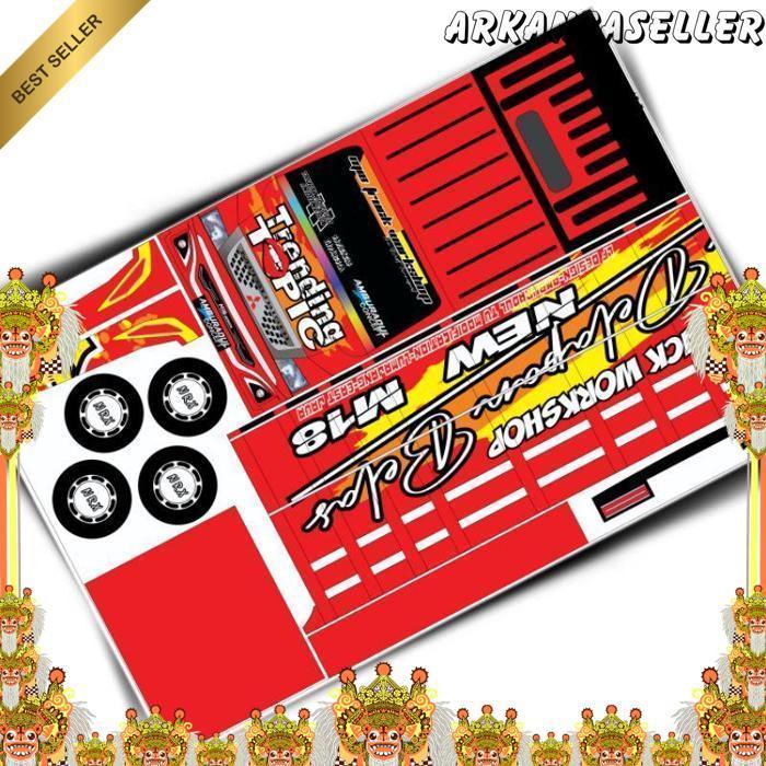 Stiker Miniatur Truk Oleng Panjang 48Cm