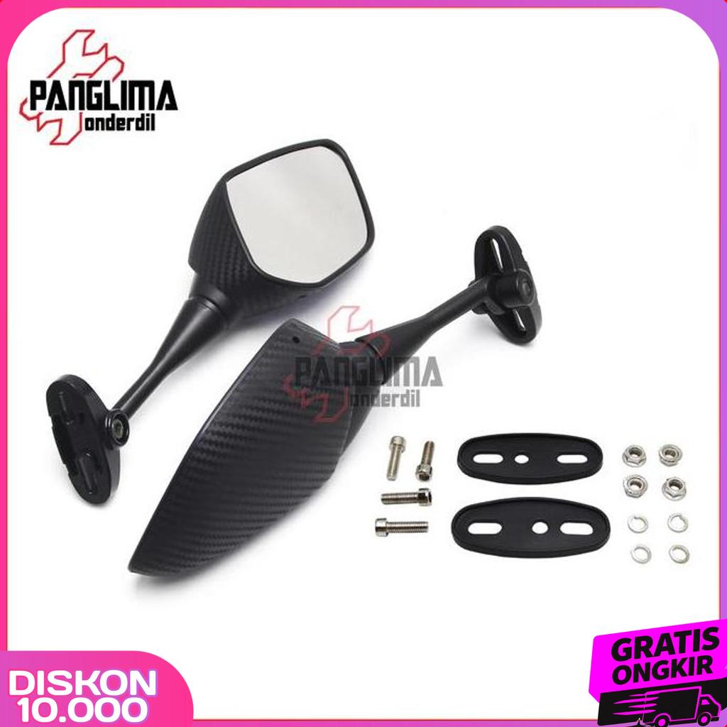 Spion Carbon Pendek Nmax/Lexi/X-Max/R15-R25/Cbr Untuk Motor Fairing