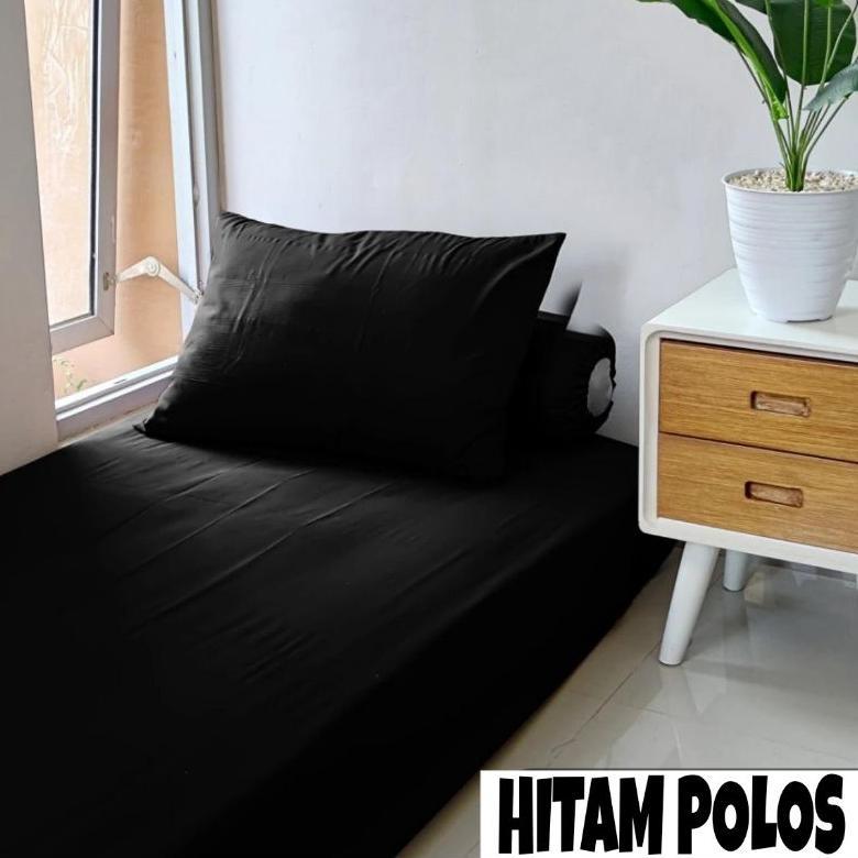 New Sprei Polos Abu Abu / Sprei Polos Hitam / Sprei Polos Hotel / Sprei Motif Ukuran 90X200 / Sprei 