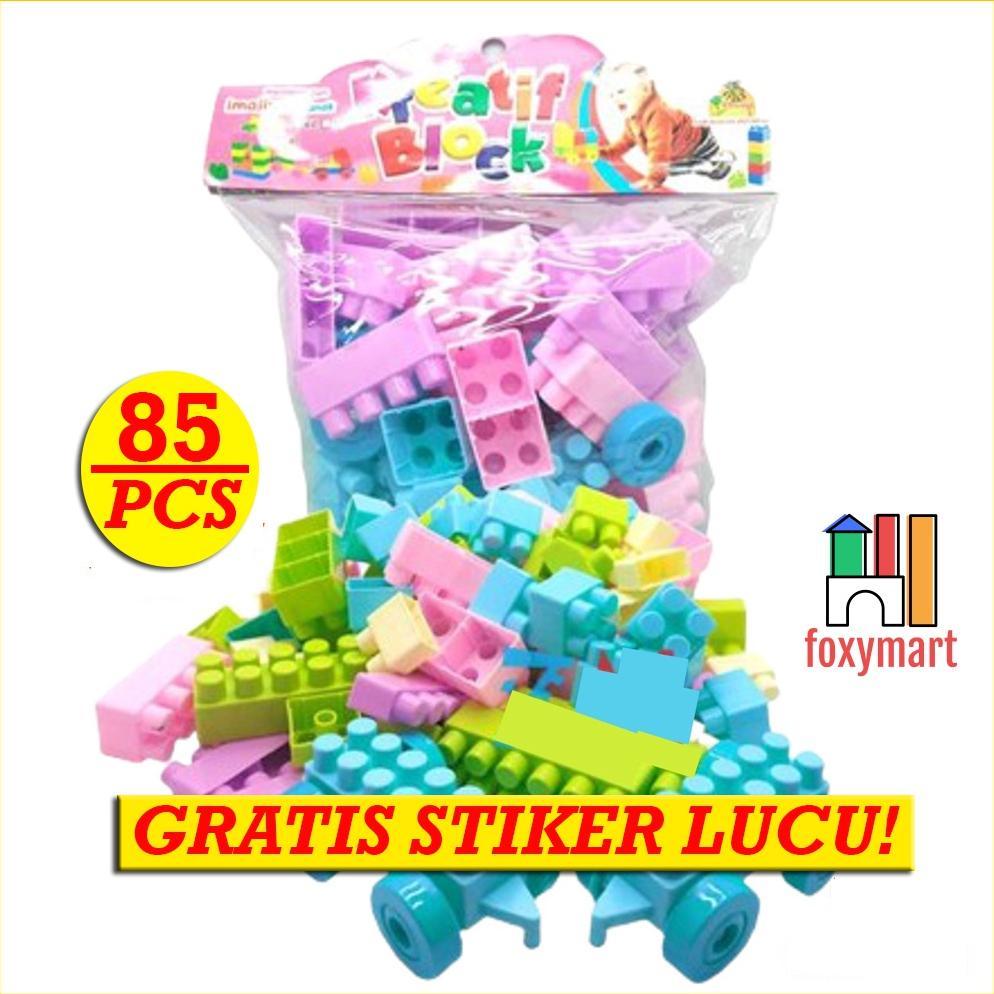 FAVORIT MAINAN Block Balok Besar 96 PCS Mainan Blok Anak Edukasi Balok Susun Bongkar Pasang Robot Mo