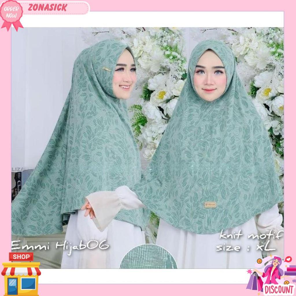 Hijab Bergo Knit Malay Xl Motif Terbaru ]Harga Bersahabat