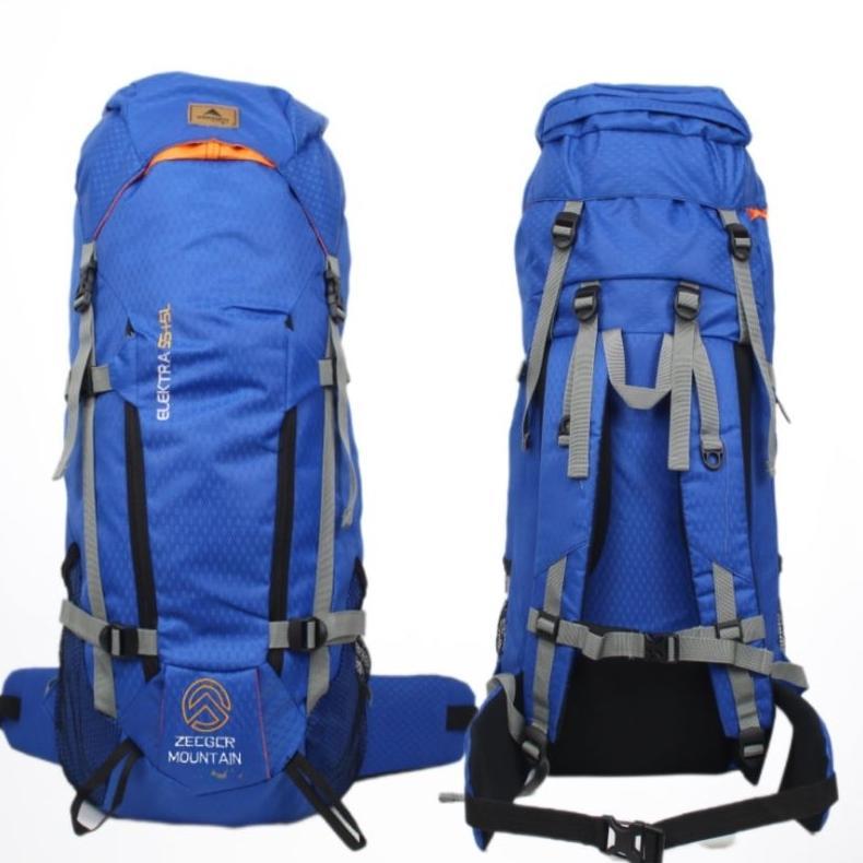Limited Tas Carrier Gunung 45 Liter Tas Hiking Camping Outdoor Warna Ungu Lilac Bahan Cordura Tebal 