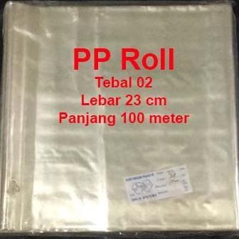 Plastik Pp Roll Tebal 02 - Lebar 23 - 24 - 25 Cm