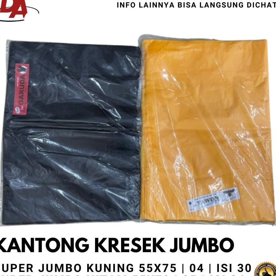 Kantong Kresek Super Jumbo - Kresek Jumbo - Kantong Plastik - Kresek Kuning - Kresek Hitam