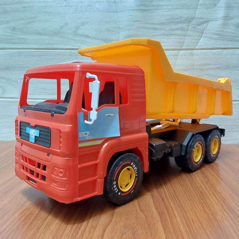 TERMURAH Mainan Truk Pasir Dump Truck Besar Bahan Plastik Kuat SNI KEKINIAN