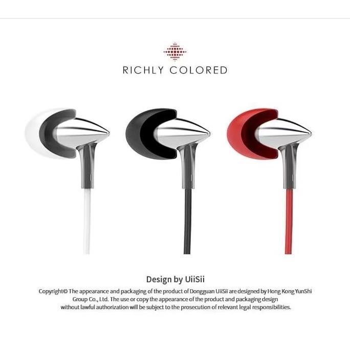 UIISII HI705 Double Unit Stick In Ear Earphone Bass Subwoofer