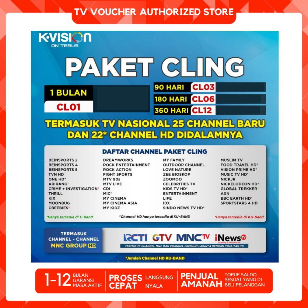 CALVORASUPPLY VOUCHER PAKET CLING 30/180 HARI K VISION TV LOKAL MNC GROUP VIRAL