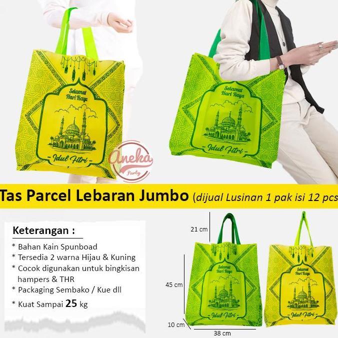( isi 12 ) goodie bag idul fitri JUMBO grosir / tas souvenir lebaran / tas sembako lebaran hari raya