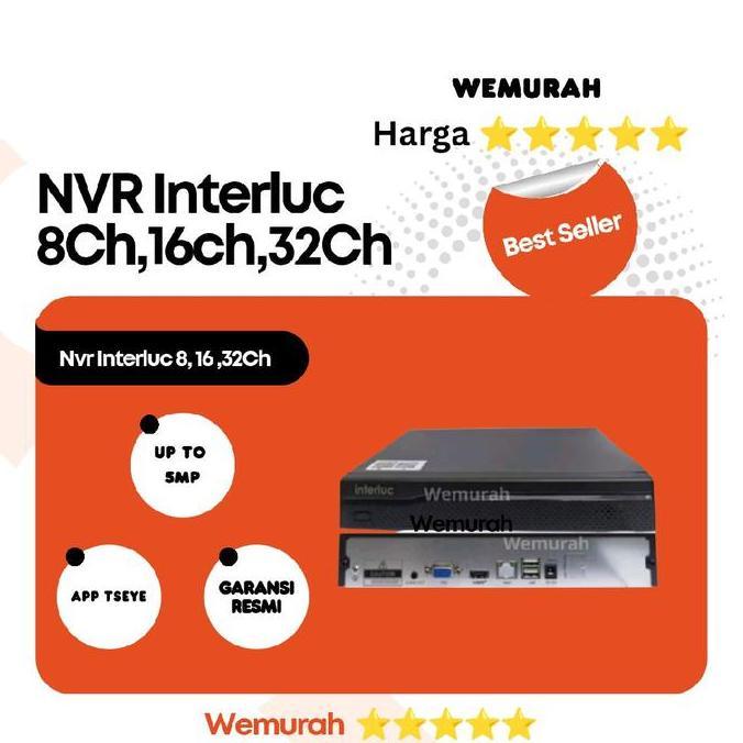 NVR 16 Channel Interluc 5MP EGN-45216F NVR 16CH IP Cam NVR 16PORT