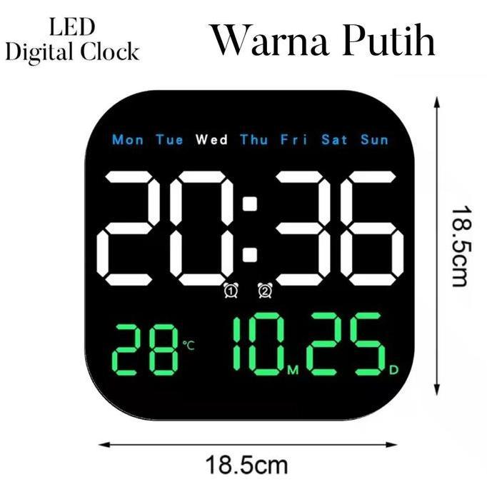 Jam Meja Dinding Digital Stop Watch Countdown Countup Led Weker / Digital Alarm Clock Suhu Temperatu