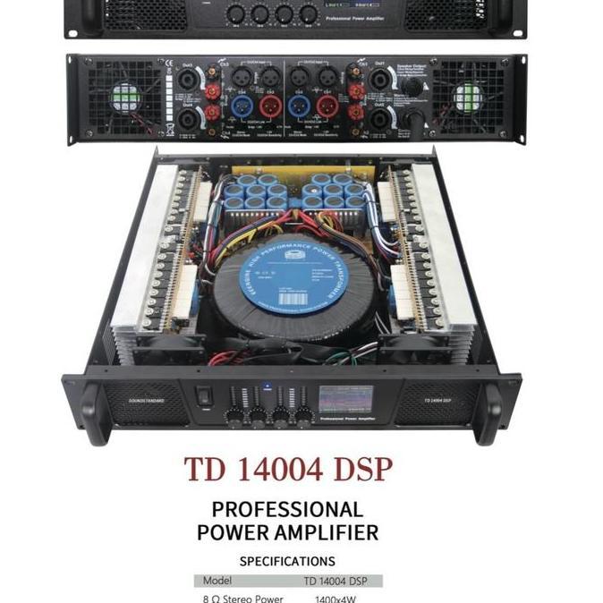 TERLARIS POWER AMPLIFIER SOUNDSTANDARD TD14004 DSP TD 14004 DSP 4CH 4X1400 WATT SOUNDSTANDAR