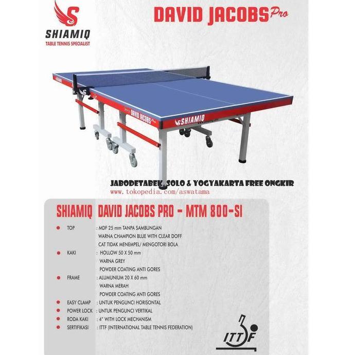 MEJA PINGPONG TENIS MEJA SHIAMIQ DAVID JACOBS PRO ORIGINAL DAN TERPERCAYA