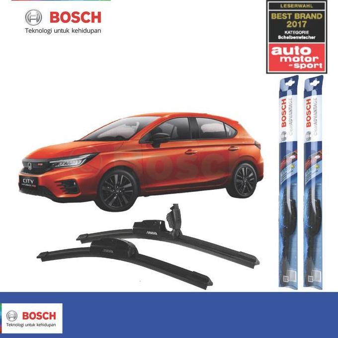 Wiper Frameless Honda New City Hatchback Sepasang Bosch