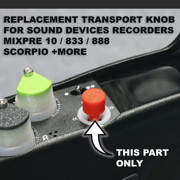 TERLARIS REPLACEMENT TRANSPORT KNOB FOR SOUND DEVICES MIXPRE 10