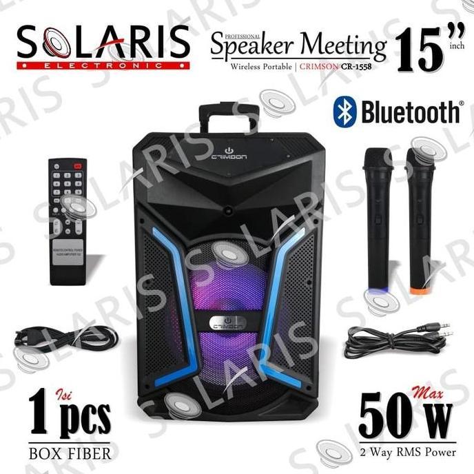 TERLARIS SPEAKER MEETING PORTABLE WIRELESS 15 INCH CRIMSON CR-1558