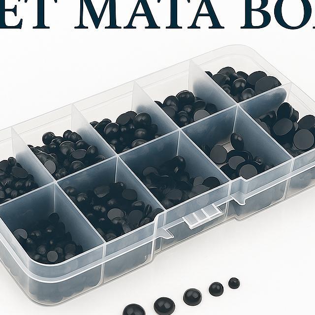 Studio Rajut - 1100 Pcs Mata Boneka Amigurumi Tempel Set + Box