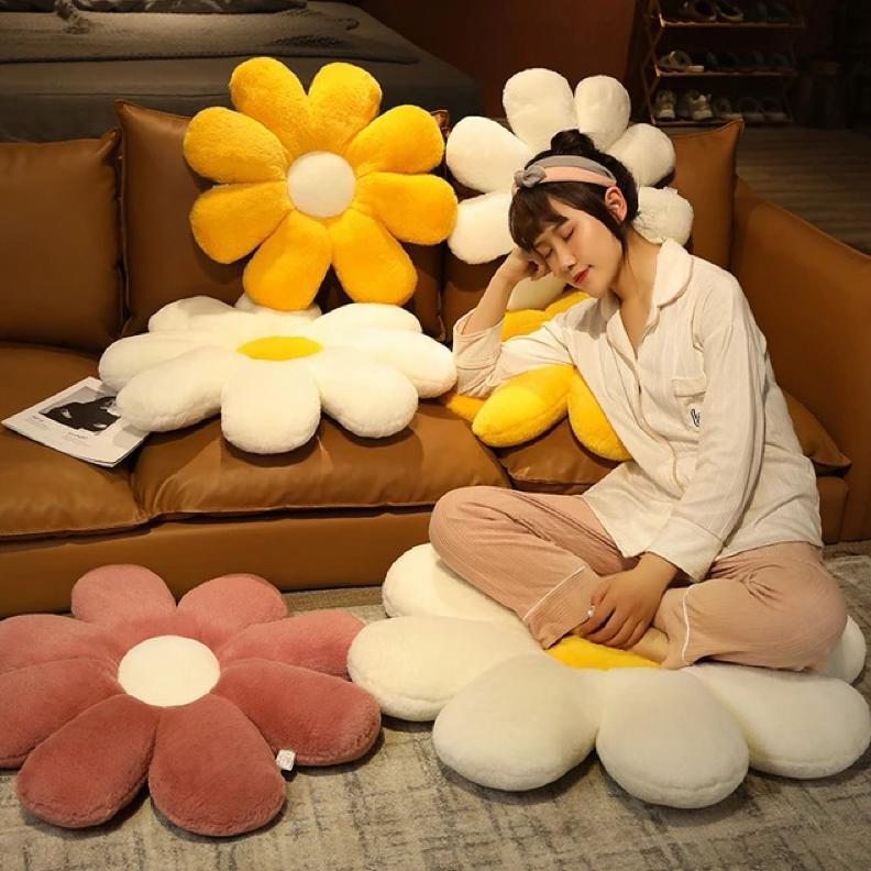 Bantal Bunga Bulu Besar 50Cm / Bantal Bunga Sofa Bulu Besar / Bantal Duduk Bunga Bulu Besar 50 Cm