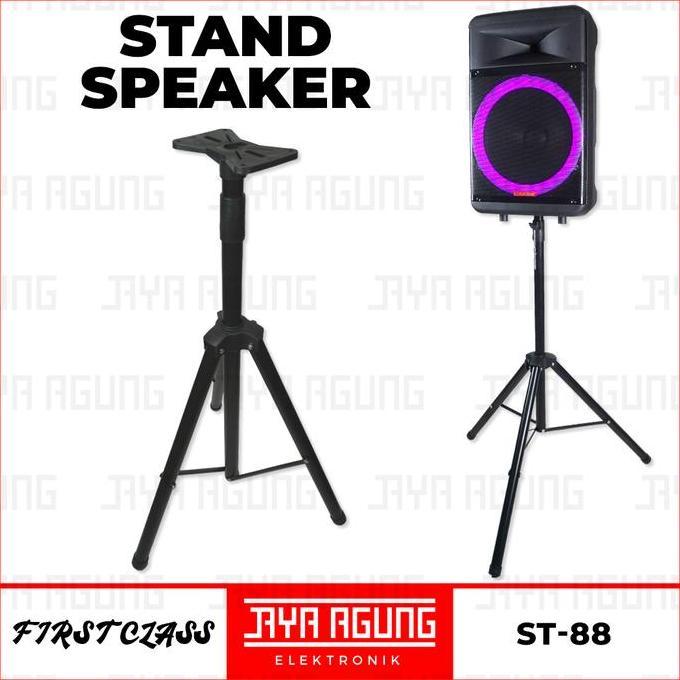 TERLARIS TRIPOD STAND SPEAKER PORTABLE AKTIF TIANG BESI STANDING FIRST CLASS
