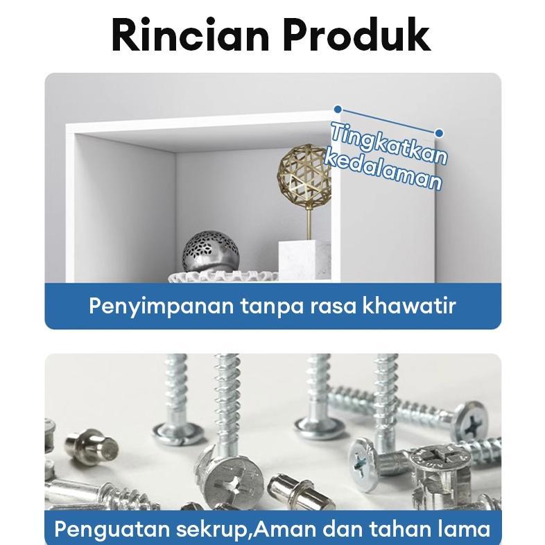 official serene spaces rak buku kayu 4 susun rak buku susun minimalis lemari display serbaguna rak b