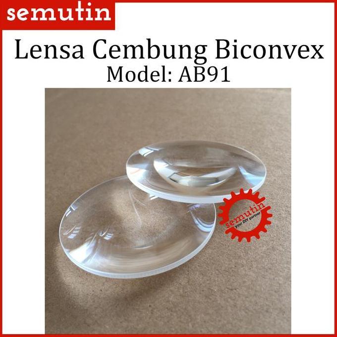 PHLOX Lensa Cembung Biconvex AB91 / Kaca Pembesar Ultra Clear Lens / Virtual