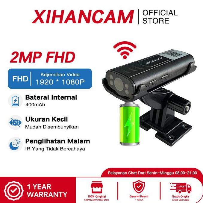 TERLARIS XIHANCAM SMART CCTV MINI TERSEMBUNYI SPY CAM 2MP TANPA KABEL KAMERA PENGINTAI MINI CCTV WIF