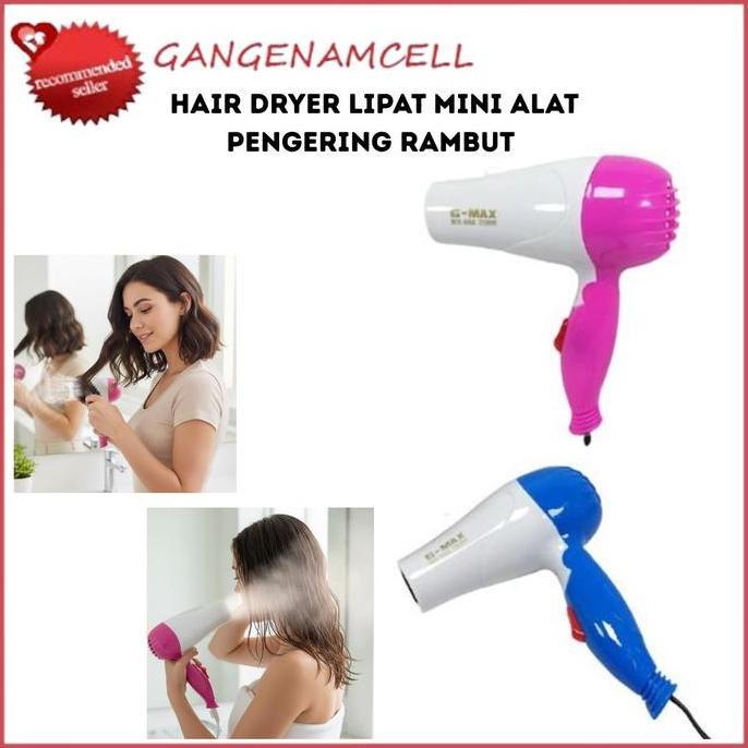 CHALK Hair Dryer Mini Lipat Foldable HairDryer Pengering Rambut Berkualitas