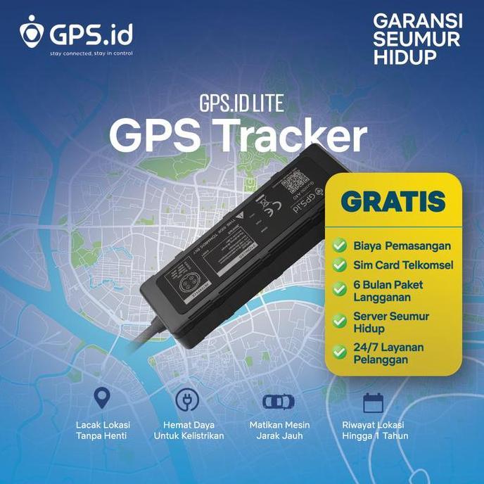 GPS.ID LITE GUARDA A40 GPS TRACKER PELACAK LOKASI MOTOR JARINGAN 4G MATIKAN MESIN JARAK JAUH ANTI MA