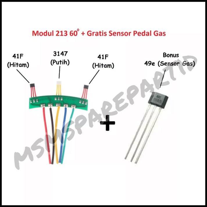TERLARIS MODUL SENSOR MAGNET MOTOR KABEL PCB-213 213 HALL 60 DEG 314 HALL SEPEDA  LISTRIK 