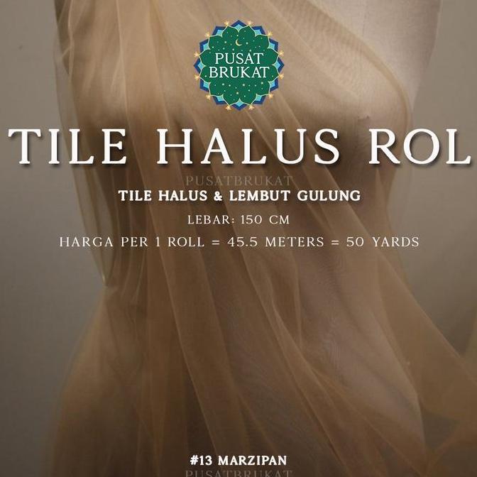 KAIN TILE ROL [45.5m] - SOFT TULLE / TULE / TILE POLOS HALUS & LEMBUT [harga per 1 roll = 45.5m] Bla