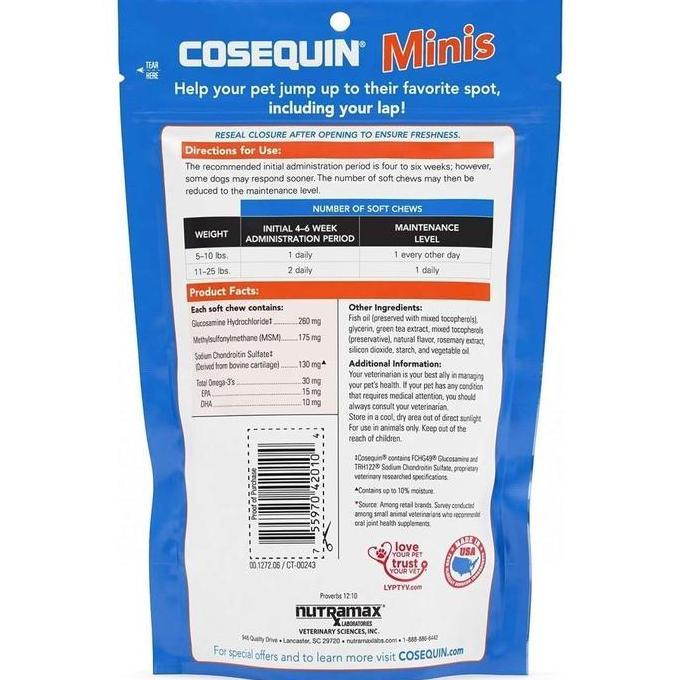 Promo Nutramax Cosequin Minis Joint Health Supplement for Mini Dogs - Anjing Diskon