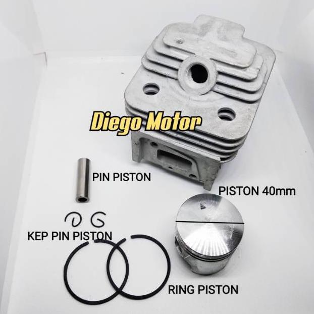 TERBARU - Cylinder block boringan komplit mesin potong rumput 2 tak BG430 Krisbow Matsumoto outboard