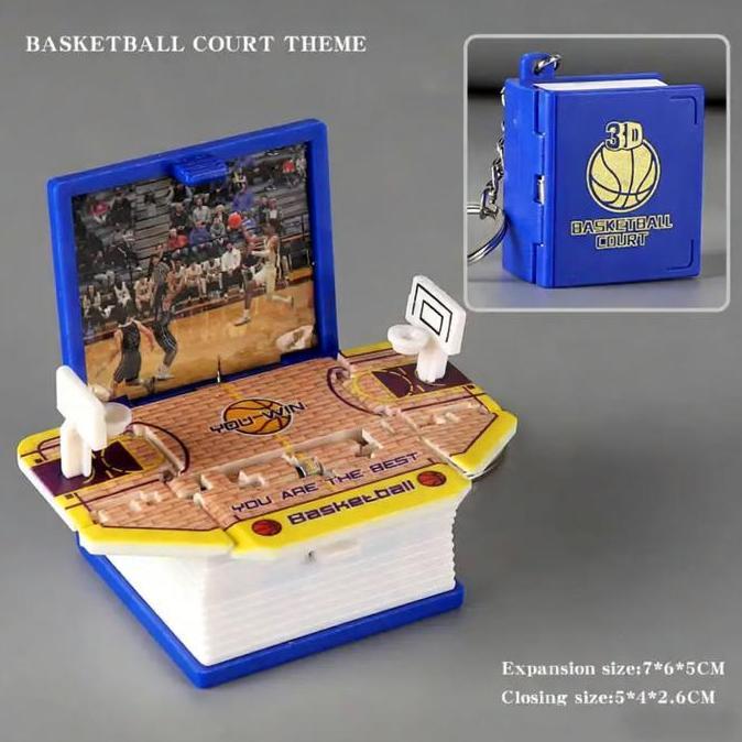 Argipratamashop - Mut Buku Lipat 3D Pop-Up Miniatur Adegan Kastil Besar Gantungan Kunci Puzzle Pered