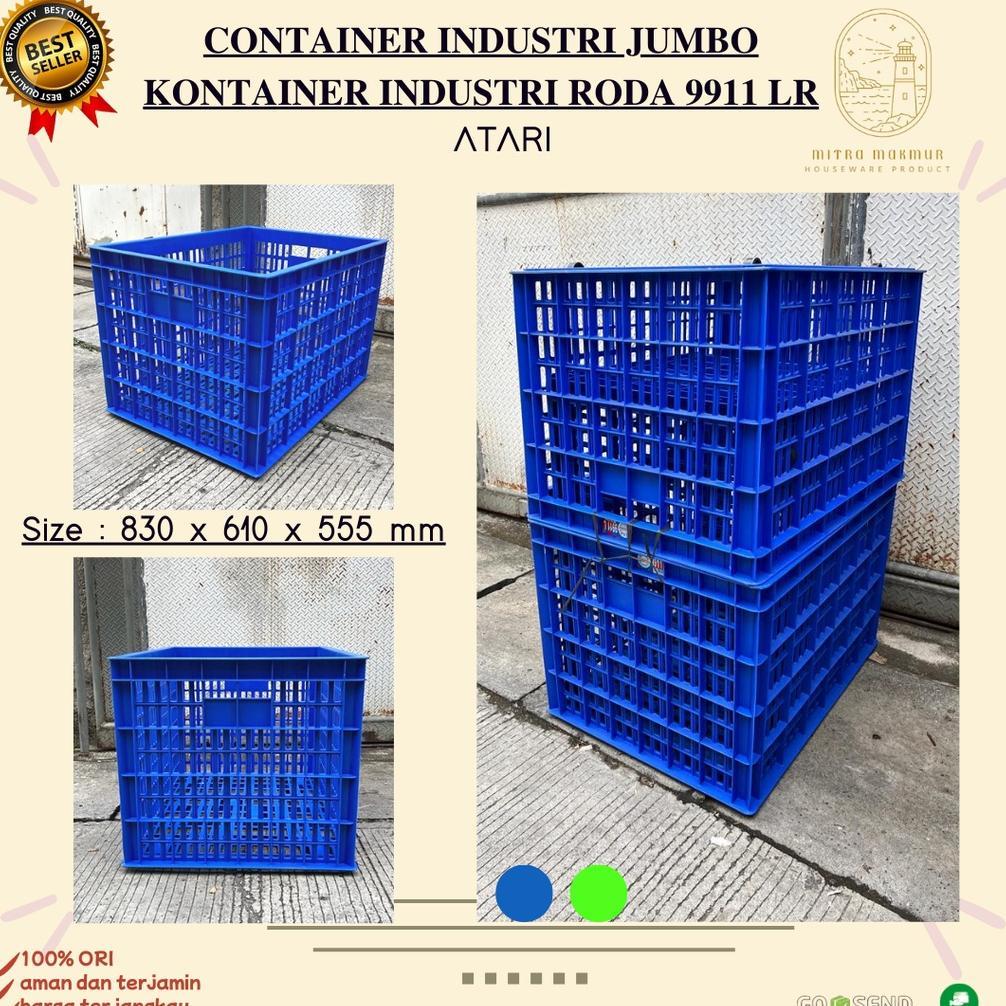 Keranjang Industri 9911 2225 9880 Lr / Container Industri Roda Kontainer Sayur Buah Plastik Besar St