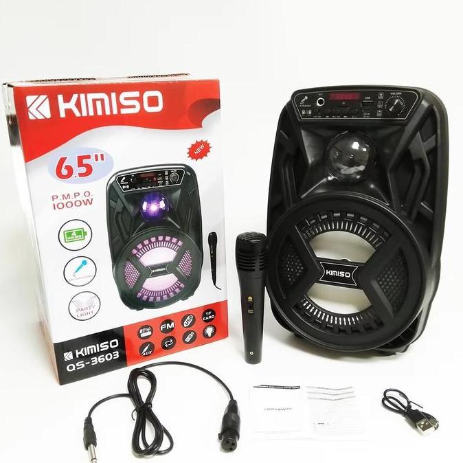 Kimiso QS-3603 Speaker Wireless Karaoke Mic 6,5 inch Bluetooth