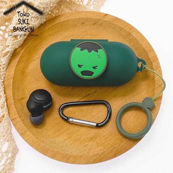 Case untuk Sony WF-C510 Rubber CARTOON HEROES Silicone Cover WFC510 WF C510 Casing Pouch Protector