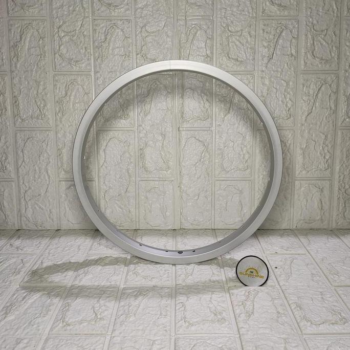 Rims Velg 16 Inch Lubang Ruji 20H Alloy Silver Sepeda Anak BMX Mini Valve AV Brake Line Bisa V dan U