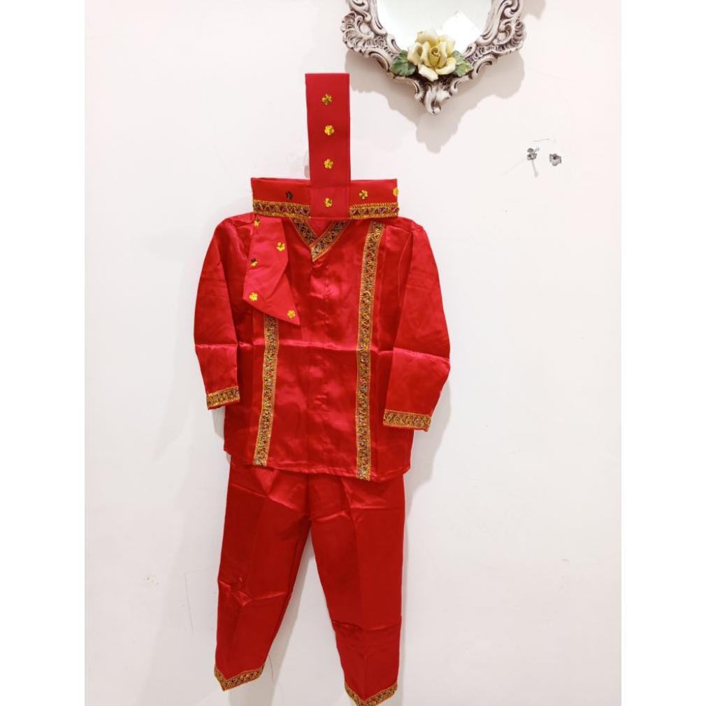 Diskon Baju Bodo Sulawesi Anak Laki Paud Tk Sd / Baju Bodo Laki / Baju Makassar Anak Laki / Baju Kar
