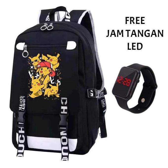 tas ransel pikachu - tas anak karakter pikachu - tas anak gambar pikachu - tas sekolah gambar pikach